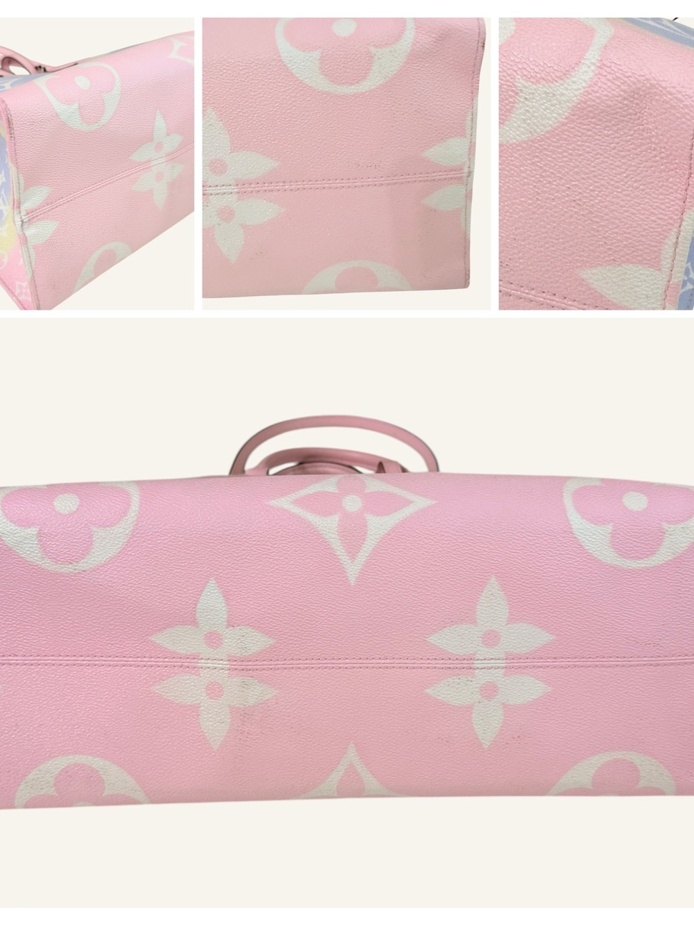 Louis Vuitton Onthego GM By The Pool Pink Blue Pastel Monogram Tote - Picture 9 of 14